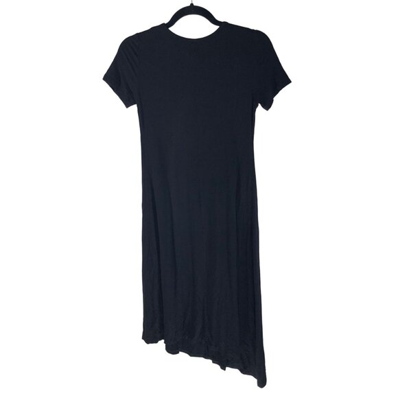 Nom Womens Black Maternity Dress Twist Front Zipper Detail Short Sleeve XS - Picture 3 of 5